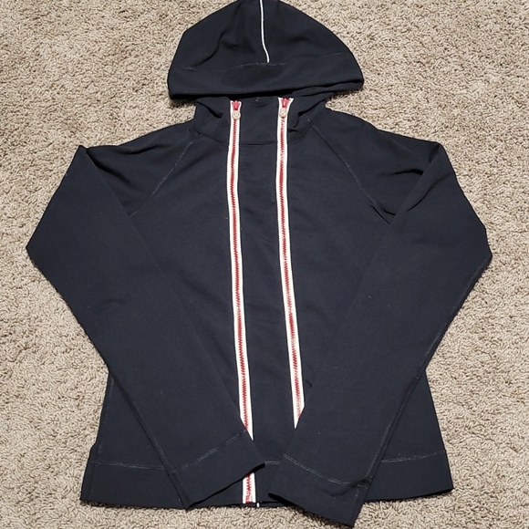 Size adjustable-Lululemon black Hoodie Jacket w/ Double Front Zippers - Picture 2 of 9